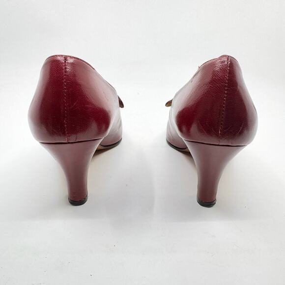 Vintage PERRY ELLIS Burgundy Pumps - Picture 5 of 11